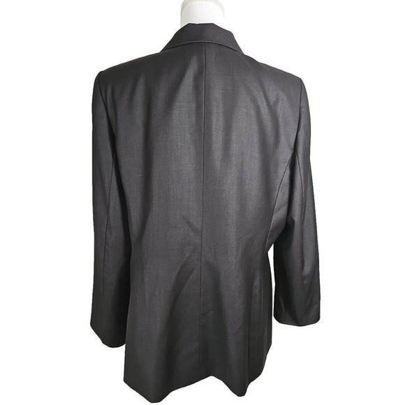 Kasper ~Woman Size 16~ Chocolate Brown One Button Lined Career Work Suit Jacket. - Picture 3 of 12